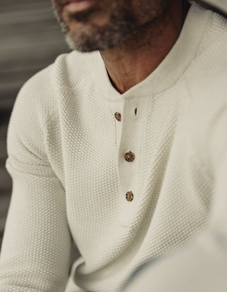 COOLMAX Textured Sweater Henley in Ivory – Fellas Haberdashery & Salon