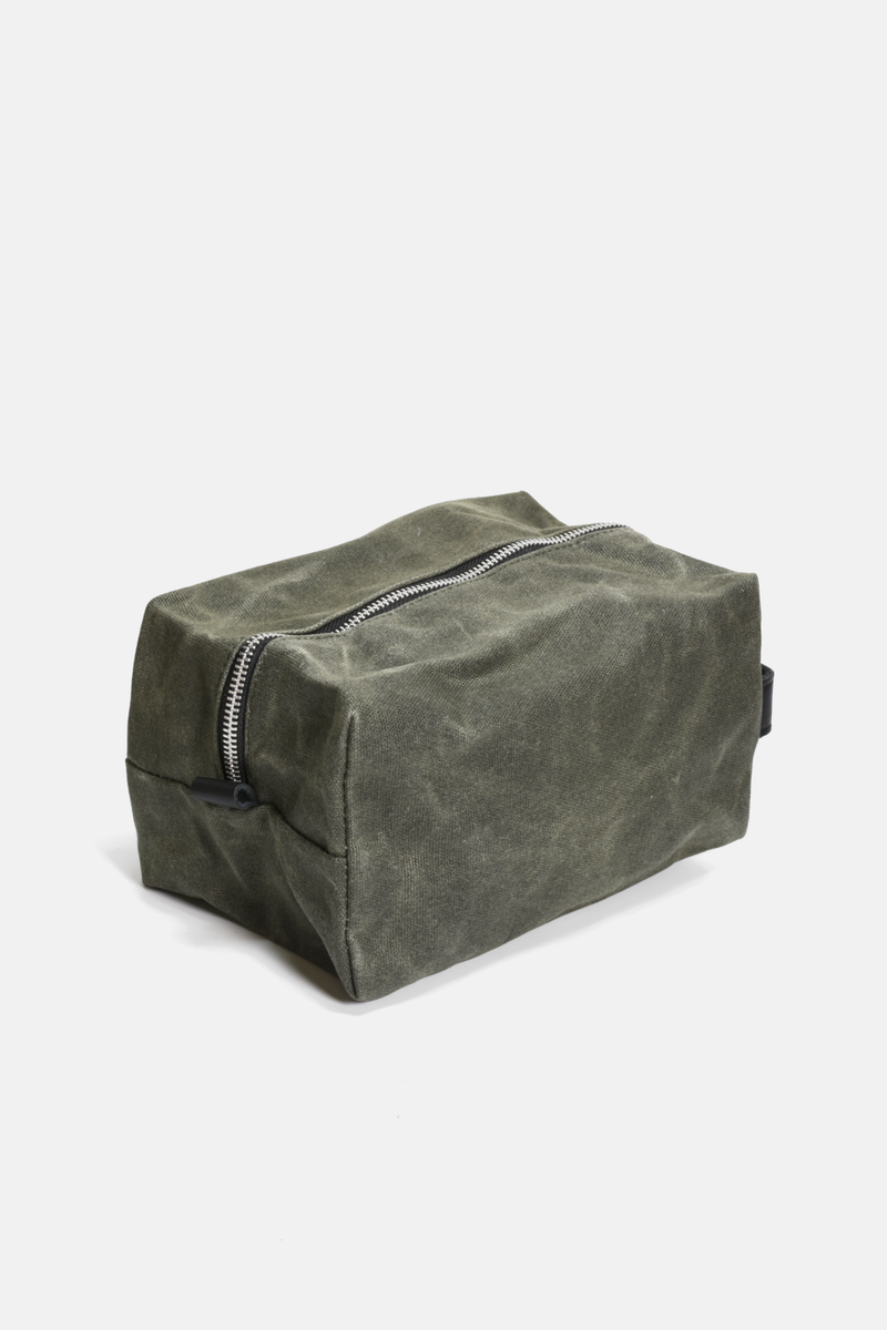 Waxed Cotton Dopp Kit // Toiletry Bag: True Black