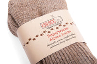 "Superwarm" Alpaca Socks - Made in the USA: Grey / Large / Superwarm