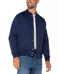 Snap Closure Bomber Jacket