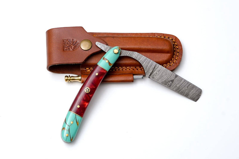 Damascus stright razor