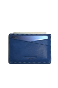 Traditional Cow-hide Leather Cardholder: Black Lizard Cow-hide
