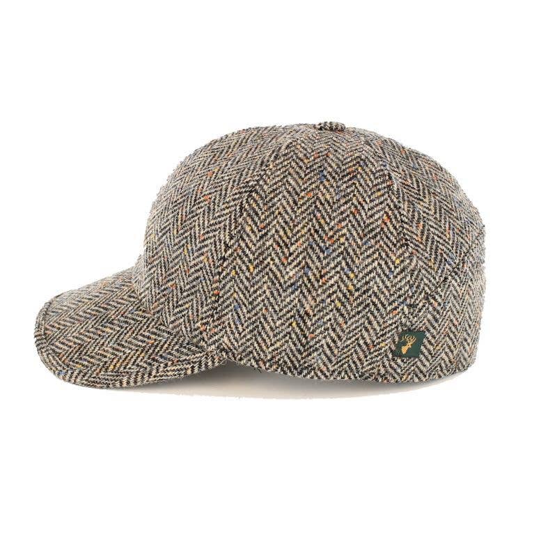 MEN'S BASEBALL CAPS - MADE IN IRELAND - 100% WOOL: Sage Green Plaid / Large