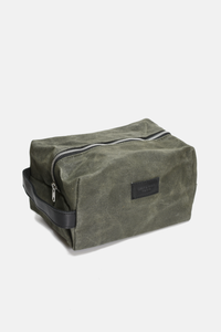 Waxed Cotton Dopp Kit // Toiletry Bag: True Black