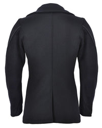 Leather Trim Peacoat - 740C