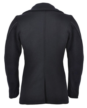 Leather Trim Peacoat - 740C