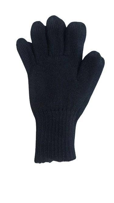Iditarod 100% Alpaca Double-Thick Reversible Gloves: Black/MedGrey / Large