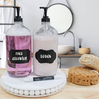 Cornucopia 32oz Glass Bottles w/ Black Pumps (2pk)