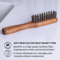 Handled Mustache & Beard Brush, Vegan