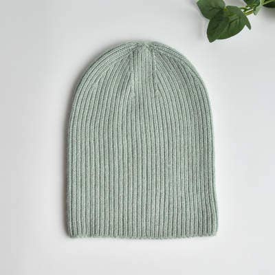CashWool Fold-over Beanie - Black
