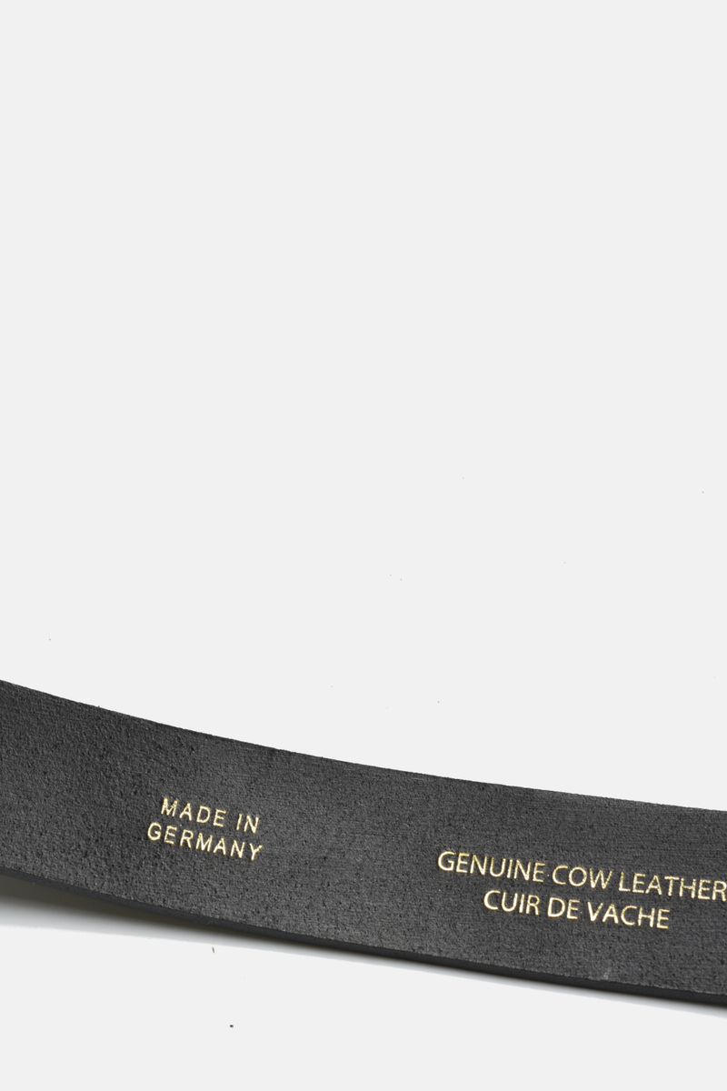 Black Leather on Black Buckle Belt: Small