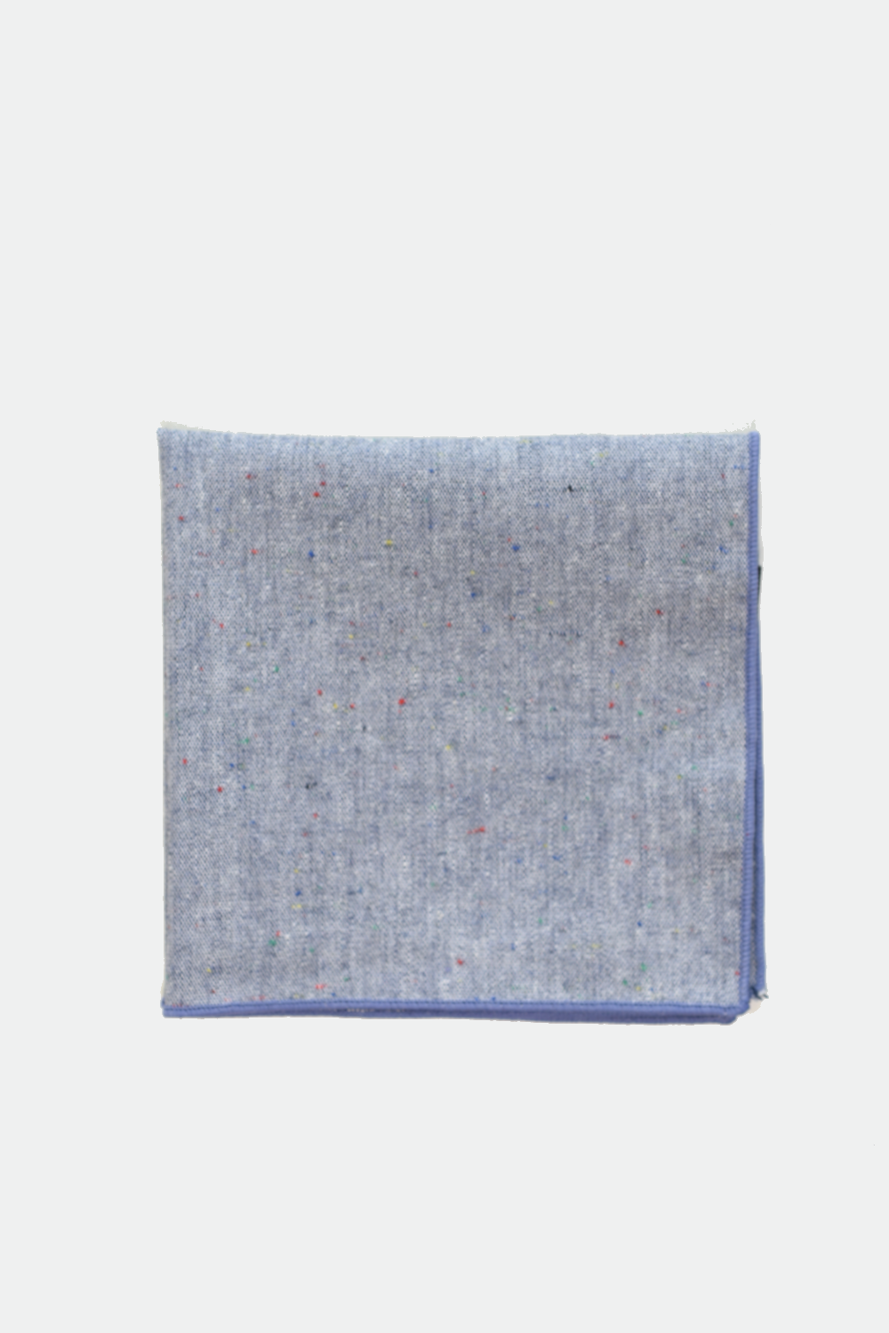 Blue Linen Pocket Square