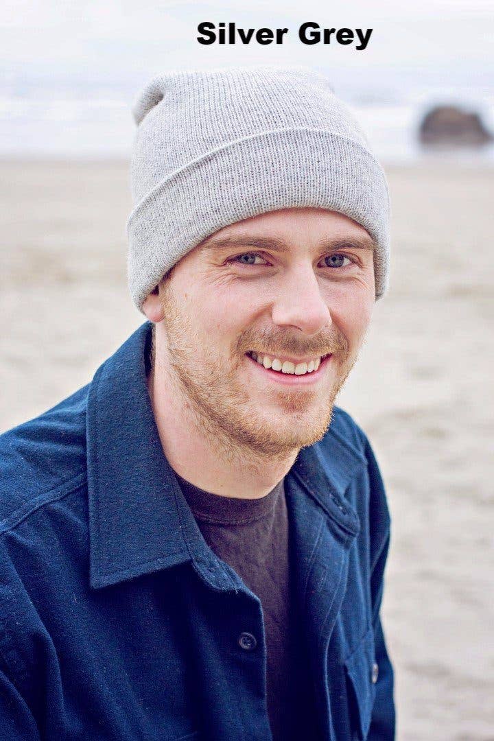 Iditarod 100% Alpaca Beanie Hat: Med Grey / Standard Fit