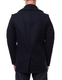 Leather Trim Peacoat - 740C
