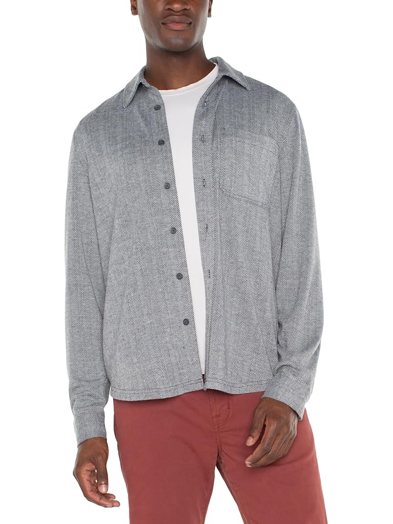 Knit Long Sleeve Button Down
