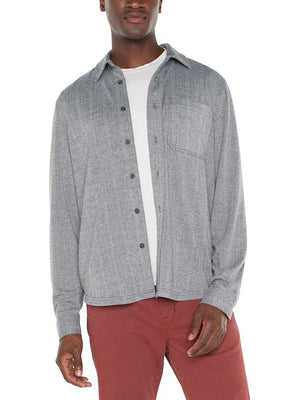 Knit Long Sleeve Button Down