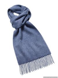 Luxury Airforce Blue Merino Lambswool Scarf