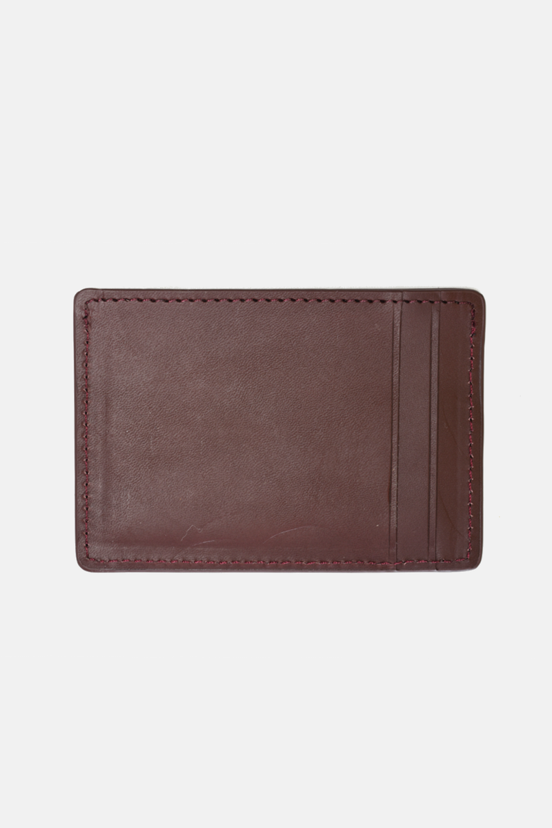 Traditional Cow-hide Leather Cardholder: Cognac