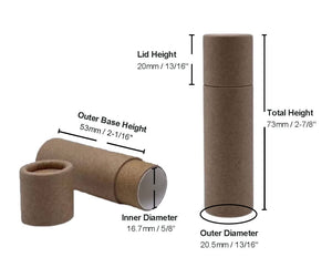 .3 ounce / 8.5 g Matte Black Lip Balm Tubes: 50 / #1