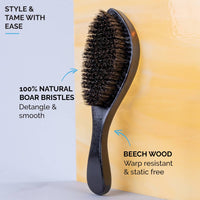 Handle Hair Brush, 100% Boar Bristle
