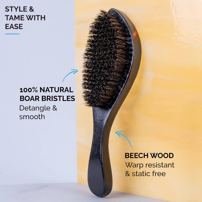 Handle Hair Brush, 100% Boar Bristle