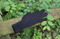 Iditarod 100% Alpaca Double-Thick Reversible Gloves: Black/MedGrey / Large