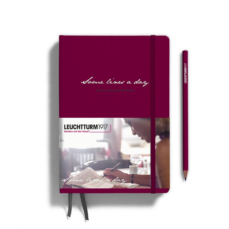 Some Lines A Day - The 5-Year Memory Book: Black