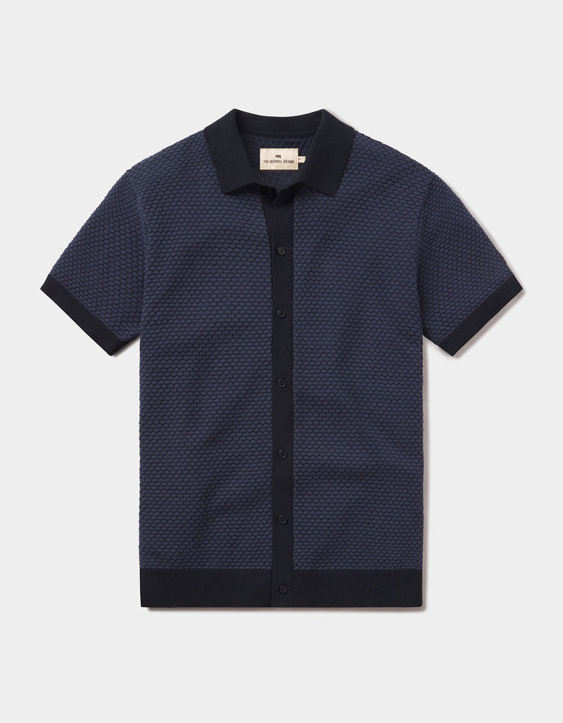 Robles Knit Jacquard Button Up