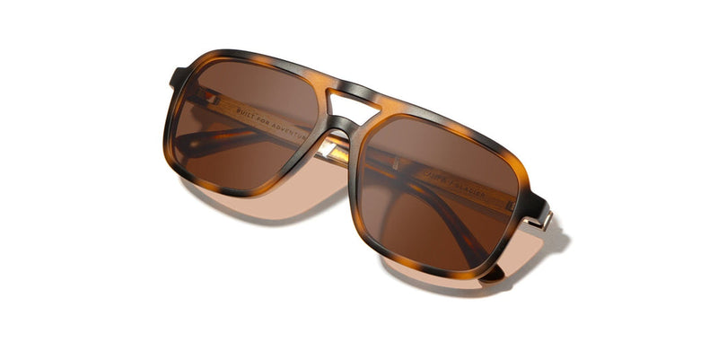Camp Glaciers: Matte Tortoise/ Walnut - Brown Polarized