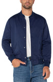 Snap Closure Bomber Jacket