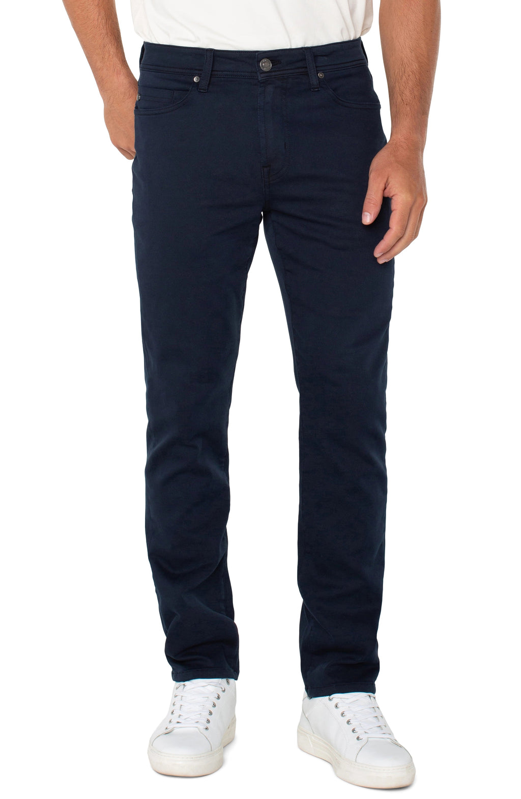 Navy Kingston Modern Straight Pants