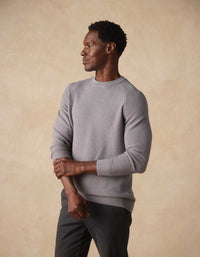 COOLMAX Textured Crewneck Sweater