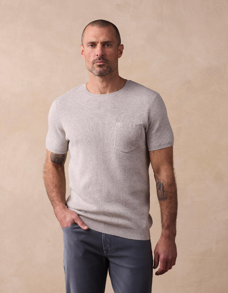 Waffle Knit Sweater Tee
