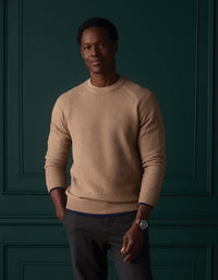 COOLMAX Textured Crewneck Sweater