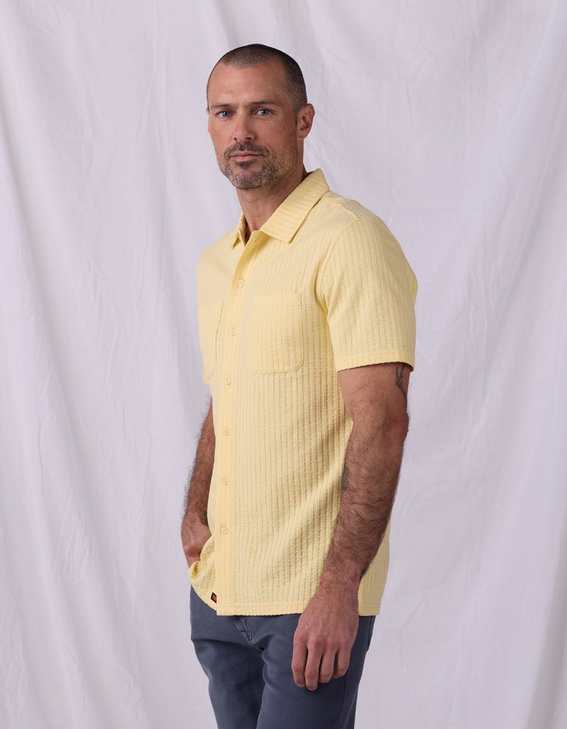 Short Sleeve Knit Getaway Button Up