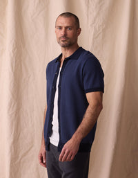 Robles Knit Jacquard Button Up
