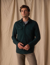 Textured Knit Shirt in Emerald