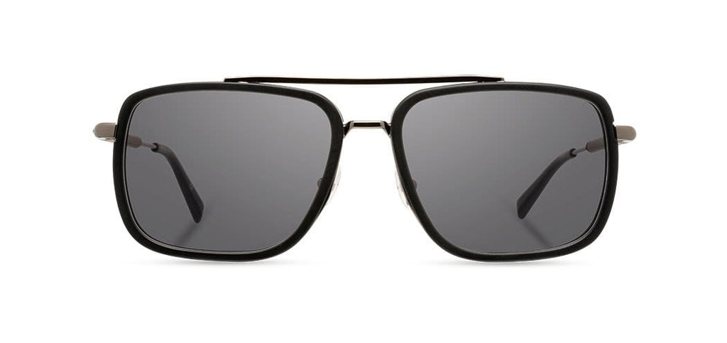 Grant Acetate: Matte Black & Black Chrome/ Walnut