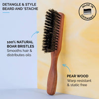 Handled Beard Brush, Firm
