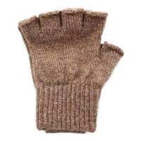 Alpaca Work/Play Fingerless Alpaca Gloves: Brown / Large