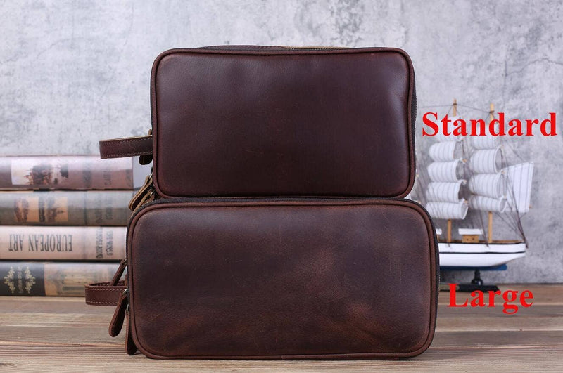 Waterproof Leather Dopp Kit / Standard Size