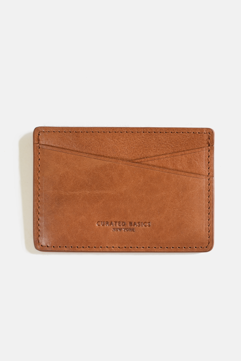 Traditional Cow-hide Leather Cardholder: Blue