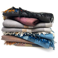 100% Baby Alpaca Throw - Dove Tail