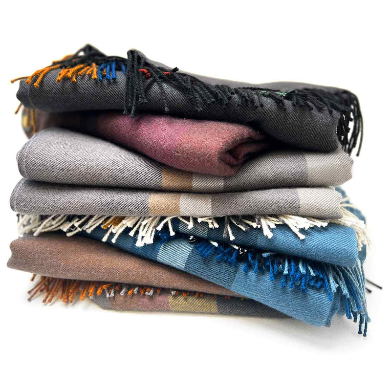 100% Baby Alpaca Throw - Dove Tail