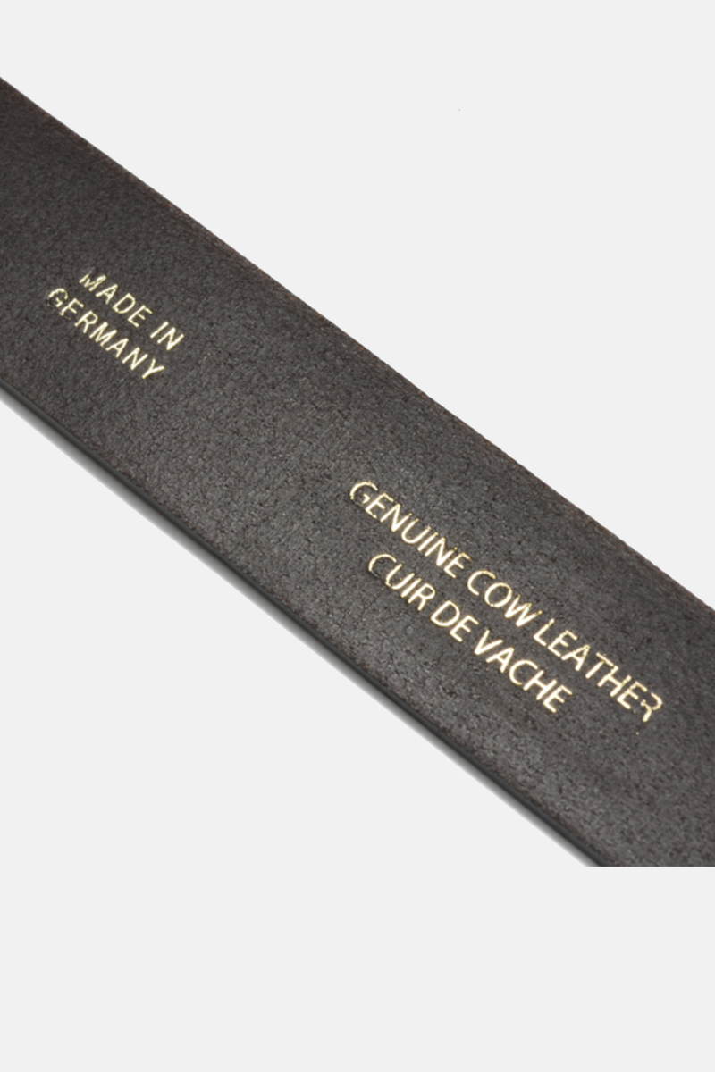 Dark Brown Leather with Copper Buckle Belt: Medium