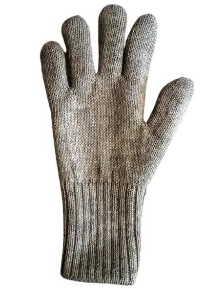 Iditarod 100% Alpaca Double-Thick Reversible Gloves: Black/MedGrey / Large