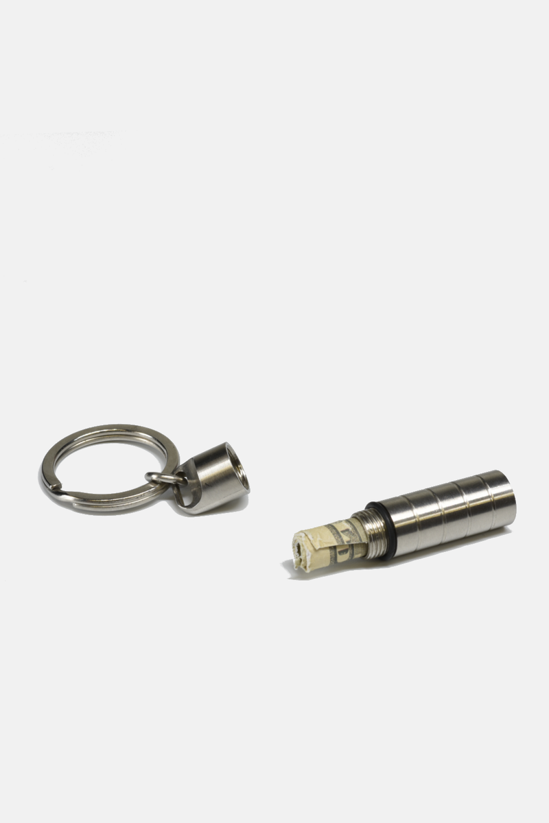 Steel Keychain Cash Tin