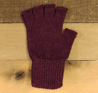Alpaca Work/Play Fingerless Alpaca Gloves: Brown / Large