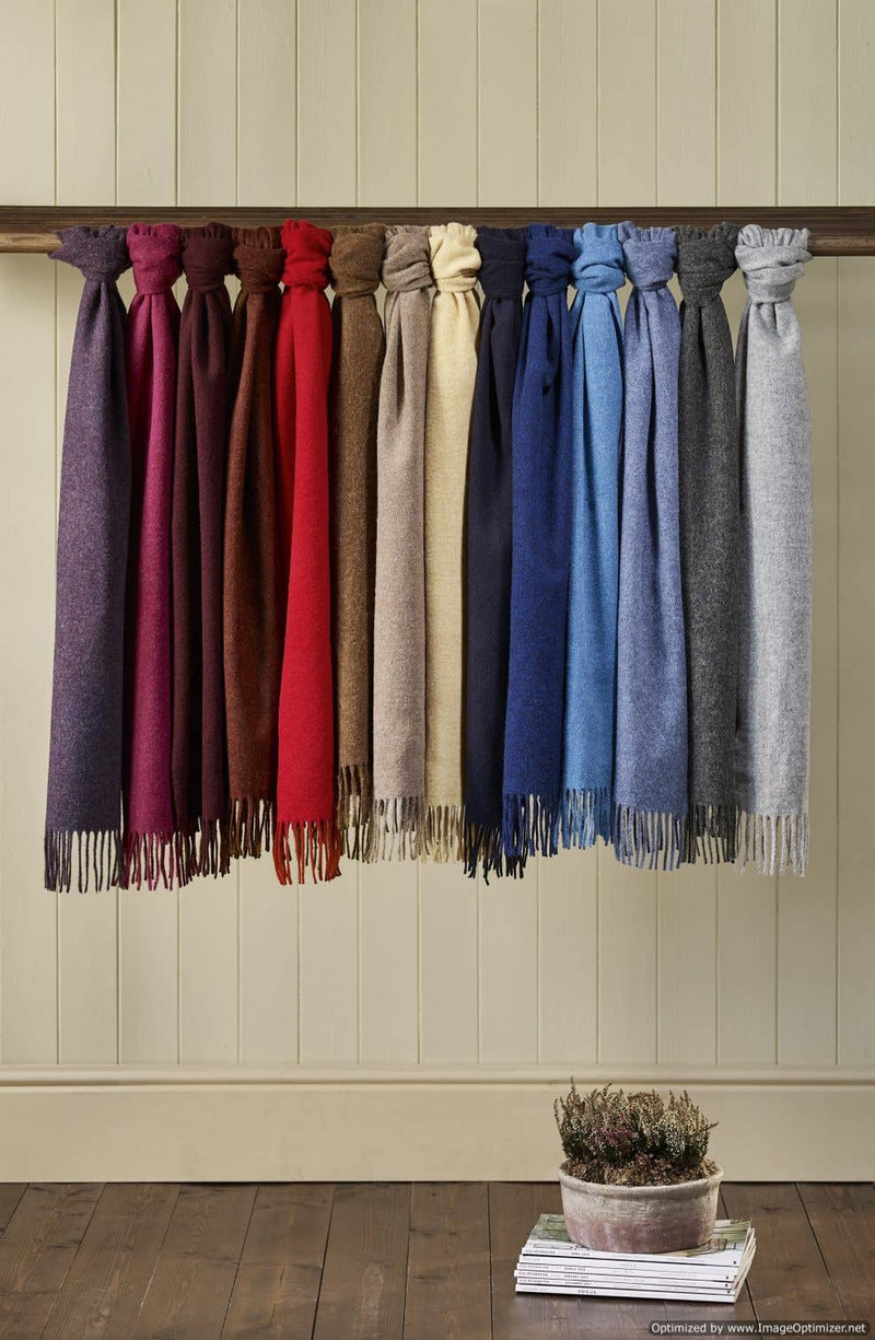 Plain Luxury Scarf Collection - 100% Merino Lambswool: Camel