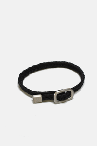 Waxed Cotton Mini Belt Bracelet: One Size